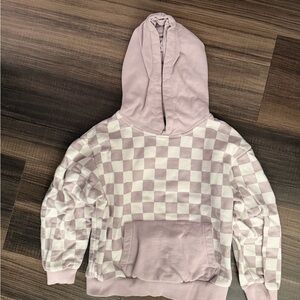 Little Bipsy Light Purple Checkered Hoodie